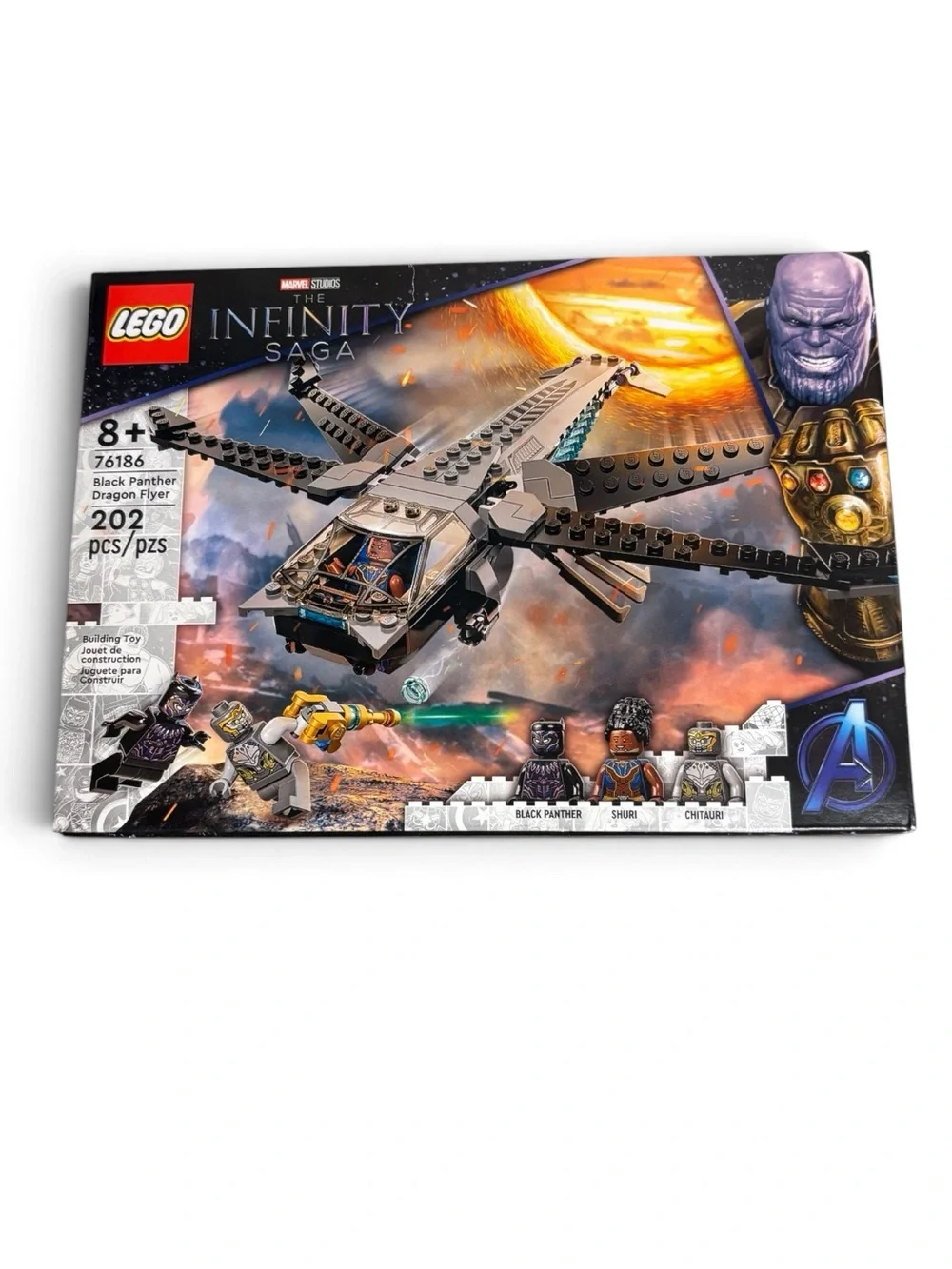 Lego Marvel The Infinity Saga Black Panther Dragon Flyer Set (#76186)